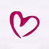 Imaginatively Drawn Pink Heart Embroidery Design