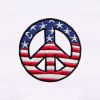 US Flag within the Peace Symbol Embroidery Design
