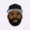Cool and Calm Bearded Man Embroidery Design