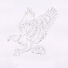 Majestically White Silhouette Eagle Embroidery Design
