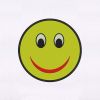 Yellow Uninhibitedly Smiling Emoji Embroidery Design