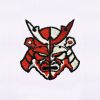 Dangerous Ronin Samurai Mask Embroidery Design