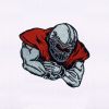 Football Clutching Fierce Player Embroidery Design