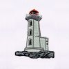 Artistically Detailed Lighthouse Embroidery Design