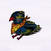 Scarf Wearing Camouflaged Chick Embroidery Design