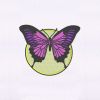 Moonlit Purple Butterfly Embroidery Design