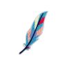 Colorful Bird Feather Patch
