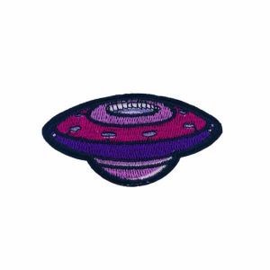 Purple Flying UFO Patch