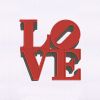 Lovely Distorted Love Text Embroidery Design