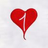 Heart with Number Machine Embroidery Design