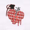 Heart Shaped Red Grenade Cap Embroidery Design