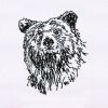 Grizzly Bear Embroidery Design | Wild Animal Embroidery Design | Wildlife Embroidery Design | Bear Machine Embroidery File