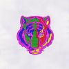 Colorful Tiger Face Machine Embroidery Design