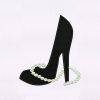 Pearl Necklace and High Heel Shoe Embroidery Design
