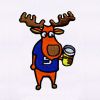 Beverage Drinking Endearing Moose Embroidery Design