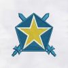 Fancy Star Logo Machine Embroidery Design