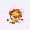 Happily Rope Skipping Girl Applique Embroidery Design