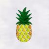Colorful Delicious Pineapple Machine Embroidery Design