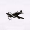 Flying Silhouette Plane Embroidery Design | Airplane PES Embroidery File | Plane Machine Embroidery Design | Digital File
