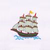 High Sailing Old Ship Applique Embroidery Design