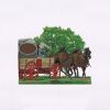 Horse Carriage and Cowboys Scenery Embroidery Design