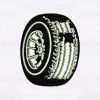 Magnificently Detail Rubber Tire Cap Embroidery Design