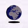 Levitating Globe of Earth Embroidery Design