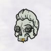Hairy Skull Machine Embroidery Design