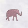 Pink Elephant Embroidery Design | Animal PES Embroidery File | Elephant Machine Embroidery File