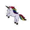 Rainbow Hair Jumping Unicorn Patch