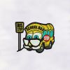 Old School Bus Embroidery Design