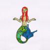 Exotic and Refreshing Mermaid Embroidery Design