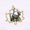 Deer On Maple Leaf Embroidery Design | Scenery PES Embroidery File | Animal Machine Embroidery Design | Deer Embroidery File