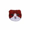 Maroon and White Scottish Fold Cat Patch
