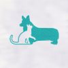 Cat & Dog Embroidery Design | Pet Animal Embroidery Design | Cat Embroidery Design | Dog Embroidery Design