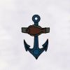 Fancy Heavy Anchor Embroidery Design