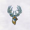 Deer Head Embroidery Design | Animal PES Embroidery Design | Deer Machine Embroidery Design