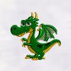 Happy and Cheerful Little Dragon Embroidery Design