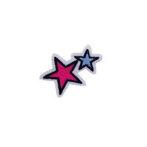 Embroidered Pink and Blue Stars Patch