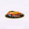Yellow and Orange Miniature Car Embroidery Design