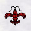 Spectacular Red Crayfish Embroidery Design