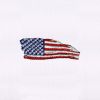 Proudly Wind Swinging USA Flag Embroidery Design