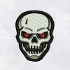 Horrified Skull Machine Embroidery Design