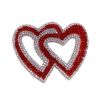 Iron on Hearts Beaded Patch
