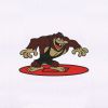 Muscular Rugby Playing Gorilla Embroidery Design