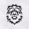 Outstanding Black Outline Lion Embroidery Design