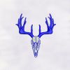 Deer Skull Embroidery Design | Animal Machine Embroidery Design | Deer PES Embroidery File | Deer Head Embroidery Design