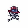 Uncle Sam Skull and Crossbones Iron on Patch