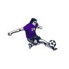 Embroidered Soccer Player Patch