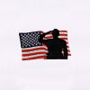 Soldier Saluting American Flag Embroidery Design